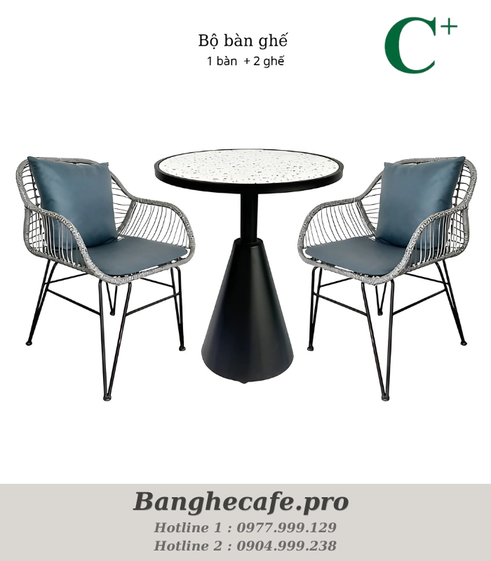 Bộ bàn ghế cafe HO-GMTCBCF214