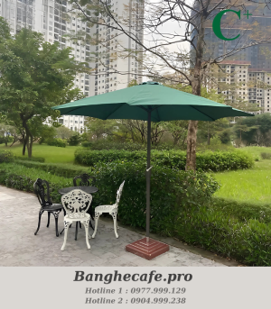 Ô dù chính tâm sắt 3m màu xanh